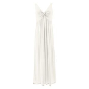 NEW Kickee Cream Bamboo Simple Twist Sleeveless Stretchy‎ Maxi Nightgown Size XL